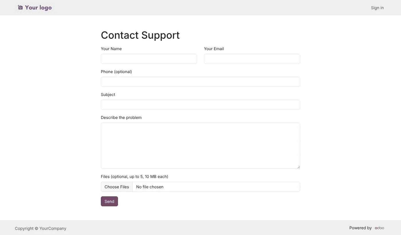 Web form